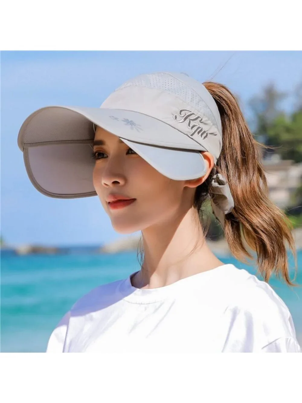 Wide Brim Sun Visor Hat for Women - Golf, Beach, Tennis, Garden, Sun Protection